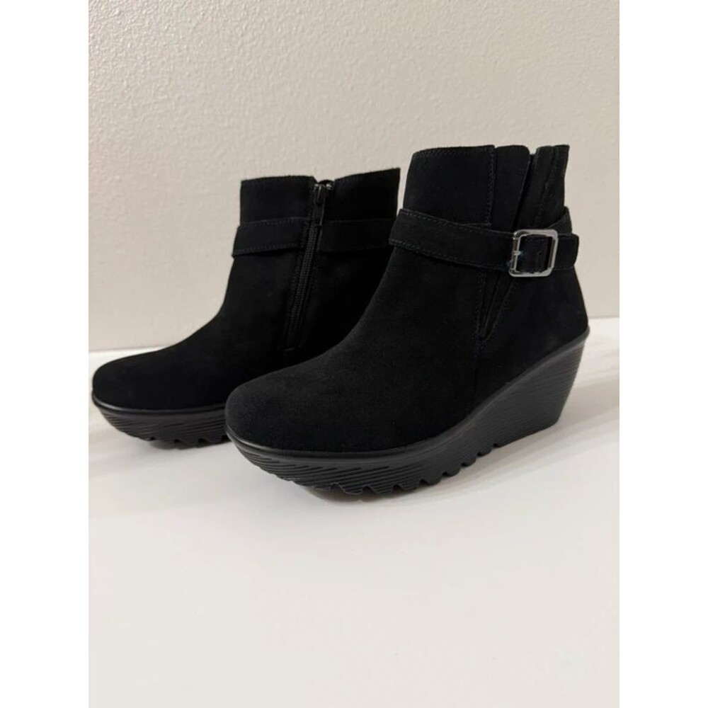 Skechers Parallel Day Date Suede Wedge Ankle Boots Size 7